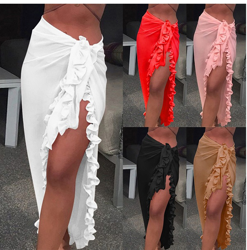 5 สีRuffle Sarongสําหรับผู้หญิ - Cover Up Kaftan บทวิจารณ์และราคา