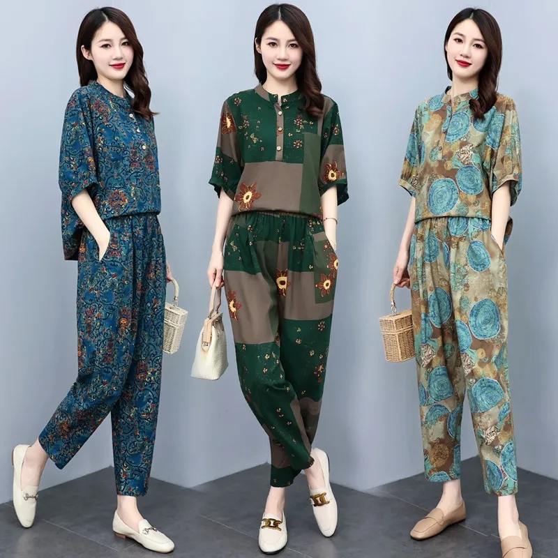ชุดฤดูร้อนสำหรับคุณแม่วัยกลางค - Linen Pant Wide บทวิจารณ์และราคา