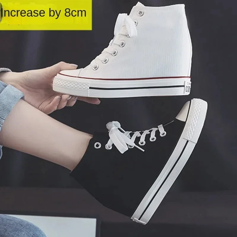 รองเท้าผ้าใบพื้นหนา 8 ซม. สำหร - Wedge Espadrille Women บทวิจารณ์และราคา