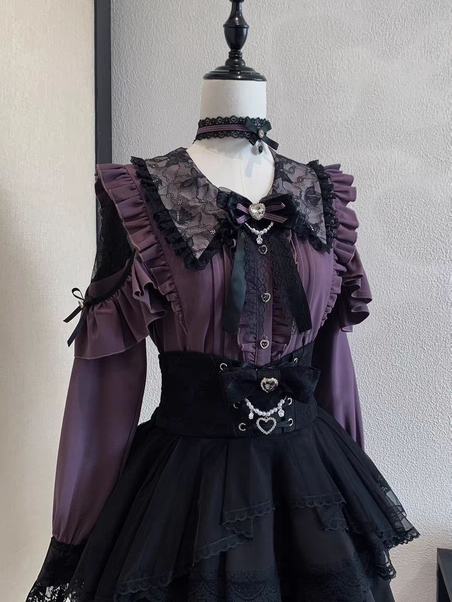 ชุดกระโปรงสไตล์ฮาราจูกุ คาวาอี - Blouse Off Shoulder บทวิจารณ์และราคา