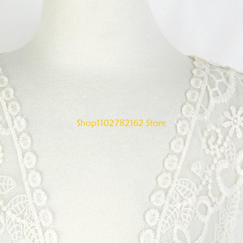 547B ผู้หญิงลูกไม้เปิดด้านหน้า - Kimono Sheer Floral บทวิจารณ์และราคา