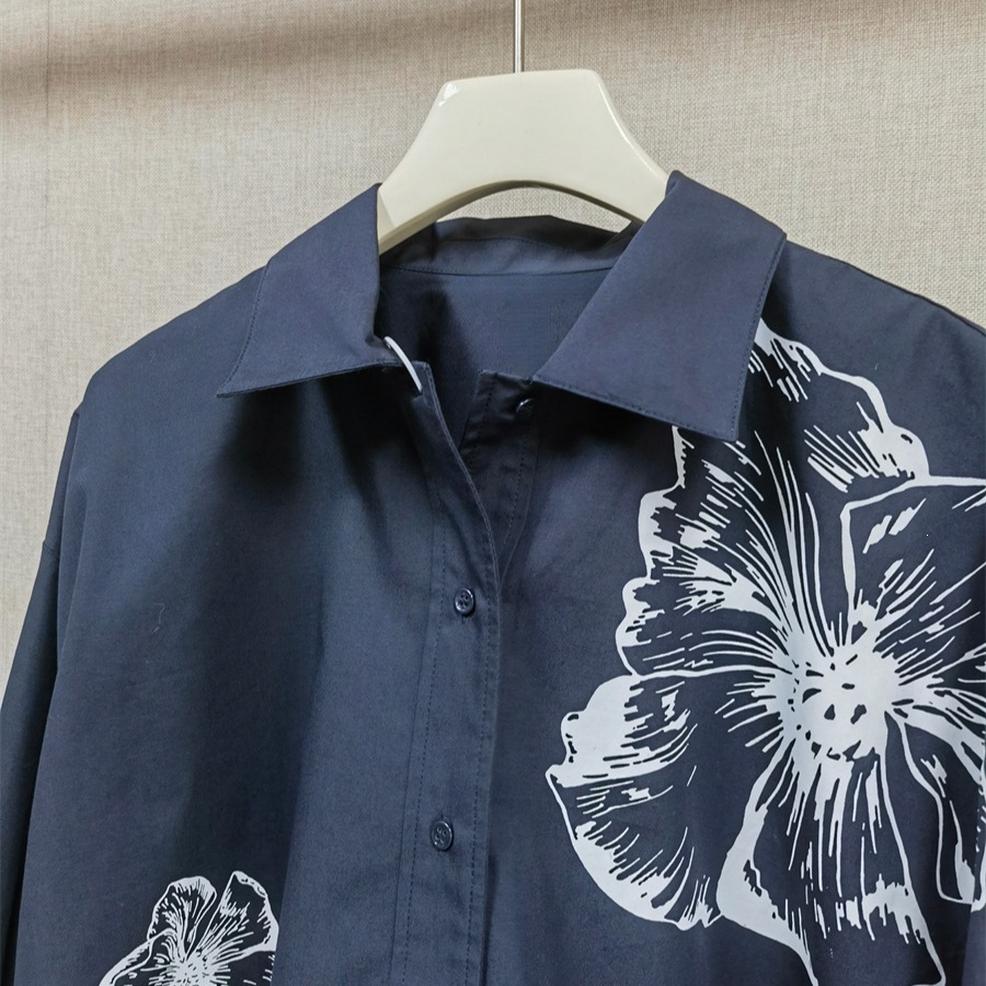 ชุดเสื้อเชิ้ตพิมพ์ลายดอกไม้สีข - Romper Floral Print บทวิจารณ์และราคา