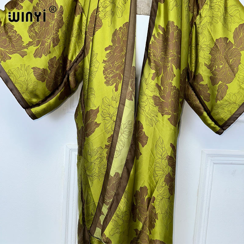 WINYI แอฟริกา boho พิมพ์ชุดกิโ - Cover Up Kaftan บทวิจารณ์และราคา